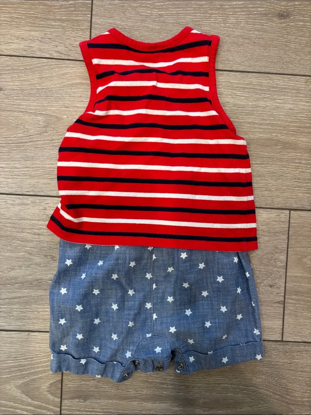 GAP Infant Stars & Stripes Sleeveless Romper 6-12mo